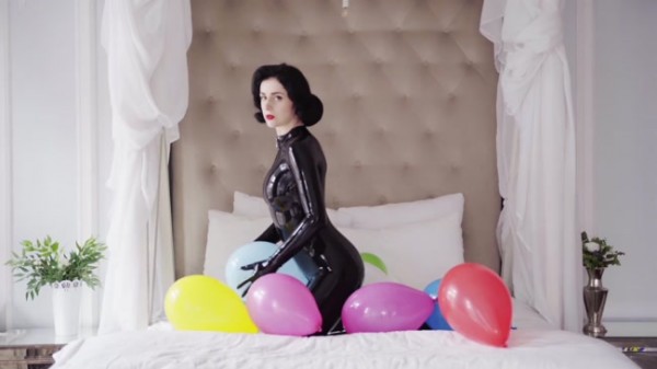 Miss Ellie Mouse - Balloons and Latex Catsuit