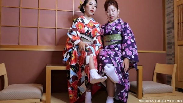 Mistress Youko - Smell Our Feet - Double Japanese Seduction in Kimono Part 1