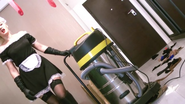Goddess Celine - Evil Babysitter Vacuuming 1