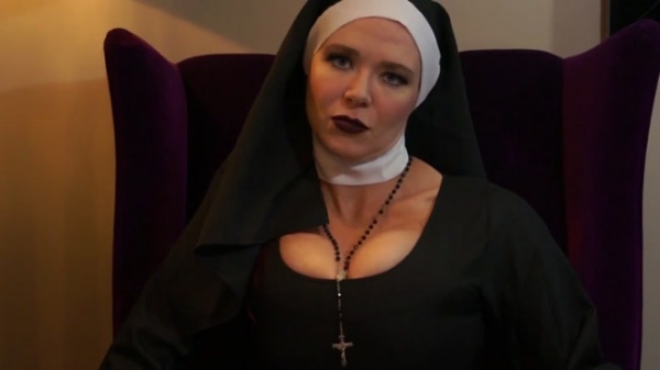 Nasty Nun - Makes You Jerk Off Your Little Dick For Her Amusement