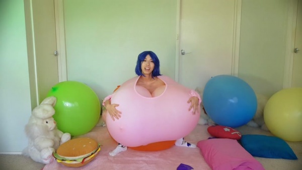 Azumi Zeitline - Breast Expansion Balloon Bounce and Pop