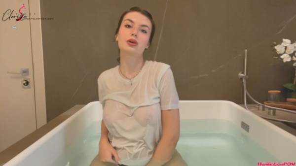 Princess Clarissa - Wet T-Shirt Porn - Become My Brainless Addicted Jerk Puppet