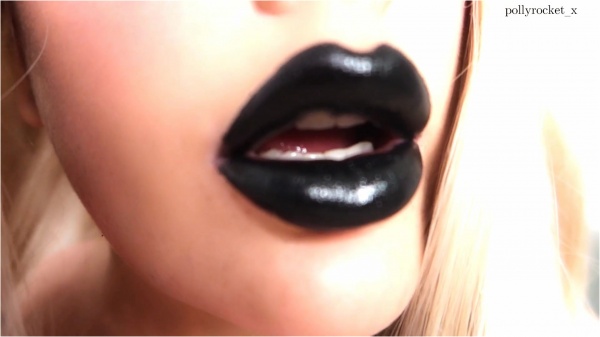 Lulublue - Black Lipstick Kisses Femdom Fetish