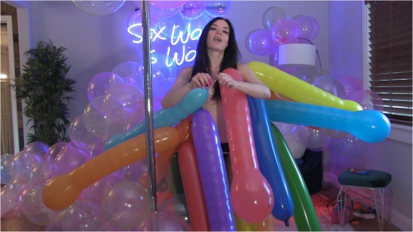 Jasmin Jai Studios - Topless Balloon Blowing and Popping