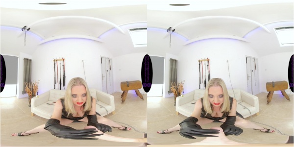 The English Mansion - Mistress Sidonia - Leather Glovejob - VR